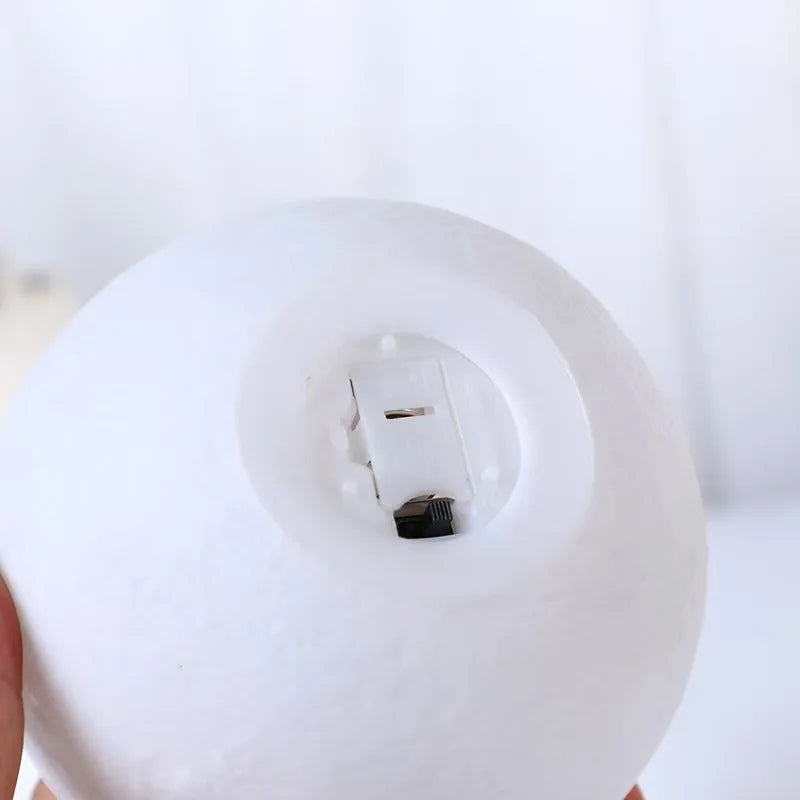 8Cm LED Night Light 3D Printed Moonlight with Plastic Bracket Bedroom Decoration Creative Bedside Atmosphere Lighting